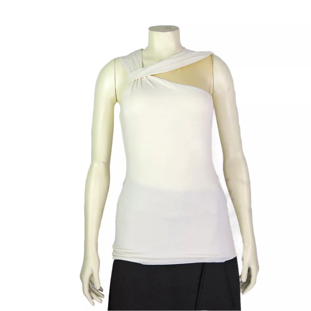 BAILEY 44 Tulle Jersey Knit Top w/ Tags, Ivory, Size S